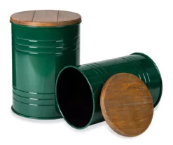 Farmhouse Barrel Storage Stools, 2-Pack -FurniHub Store 810528260 2