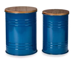 Farmhouse Barrel Storage Stools, 2-Pack -FurniHub Store 810528272 1
