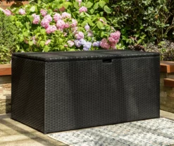 Black 140-Gallon All-Weather Wicker Storage Deck Box -FurniHub Store 810530855 A0 3