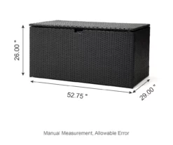 Black 140-Gallon All-Weather Wicker Storage Deck Box -FurniHub Store 810530855 A0 8