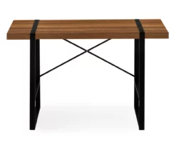 Walnut Wood Look Thick Panel Computer Desk -FurniHub Store 810533368 4