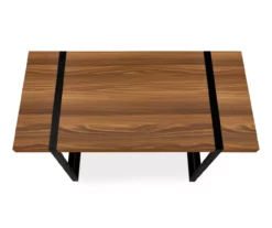 Walnut Wood Look Thick Panel Computer Desk -FurniHub Store 810533368 5