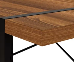 Walnut Wood Look Thick Panel Computer Desk -FurniHub Store 810533368 7