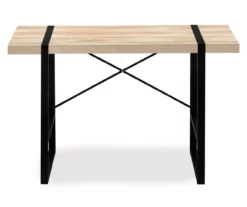 Natural Wood Look Thick Panel Computer Desk 13 Natural Wood Look Thick Panel Computer Desk -FurniHub Store 810533411 4