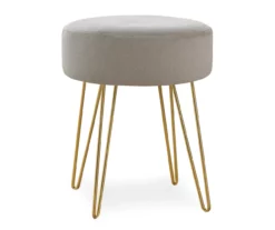 Hairpin Leg Upholstered Ottoman