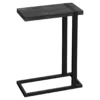 Black Reclaimed Wood Look C Side Table -FurniHub Store 810533449 2