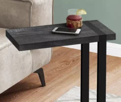 Black Reclaimed Wood Look C Side Table -FurniHub Store 810533449 4