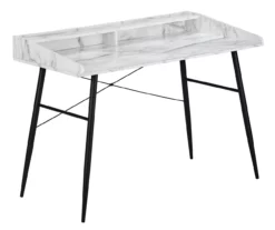 2-Cubby Computer Desk With Hutch -FurniHub Store 810533454 2