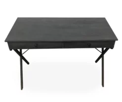 Real Living Rustic 2-Drawer Writing Desk -FurniHub Store 810534674 2