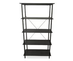 Real Living Rustic 5-Shelf Bookcase -FurniHub Store 810534675 1