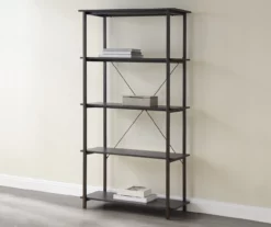 Real Living Rustic 5-Shelf Bookcase -FurniHub Store 810534675