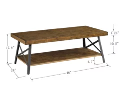 Pomona Pine Brown Coffee Table 23 Pomona Pine Brown Coffee Table -FurniHub Store 810535747 2