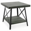 Pomona Gray & Steel Gray 24" Wood Open-Shelf End Table -FurniHub Store 810535749 1 1