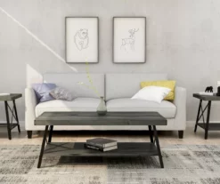 Pomona Gray & Steel Gray 24" Wood Open-Shelf End Table -FurniHub Store 810535749 8