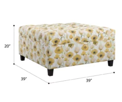 Golden Poppy Wood Leg Storage Ottoman -FurniHub Store 810535757 2