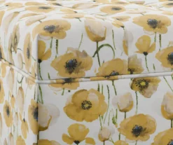 Golden Poppy Wood Leg Storage Ottoman -FurniHub Store 810535757 3