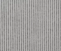 Pebble Gray Striped Upholstered Round Ottoman 9 Pebble Gray Striped Upholstered Round Ottoman -FurniHub Store 810535758 3