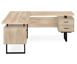 Natural Wood Look 3-Drawer L-Shaped Corner Comptuer Desk 14 Natural Wood Look 3-Drawer L-Shaped Corner Comptuer Desk -FurniHub Store 810535780 5