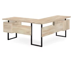 Natural Wood Look 3-Drawer L-Shaped Corner Comptuer Desk 15 Natural Wood Look 3-Drawer L-Shaped Corner Comptuer Desk -FurniHub Store 810535780 6