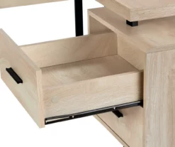 Natural Wood Look 3-Drawer L-Shaped Corner Comptuer Desk 17 Natural Wood Look 3-Drawer L-Shaped Corner Comptuer Desk -FurniHub Store 810535780 8