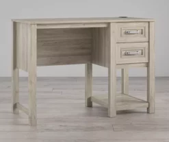 Sierra Ridge Levi Light Walnut Pedestal Desk -FurniHub Store 810538117 1