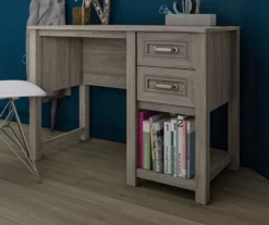 Sierra Ridge Levi Light Walnut Pedestal Desk -FurniHub Store 810538117 3