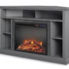 Flaxton Graphite Gray Electric Corner Fireplace Console -FurniHub Store 810538183 3