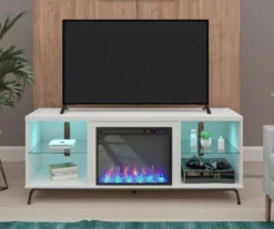 Newland White Electric Fireplace Console -FurniHub Store 810538184 1