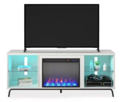 Newland White Electric Fireplace Console -FurniHub Store 810538184 4
