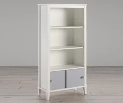 Monarch Hill Poppy Gray & White Bookcase -FurniHub Store 810538207 1