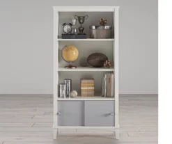 Monarch Hill Poppy Gray & White Bookcase -FurniHub Store 810538207 2