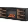 70" Fowler Black Electric Fireplace Console -FurniHub Store 810538243 3