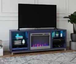 70" Intrepid Navy Deluxe Electric Fireplace Console -FurniHub Store 810538244 1