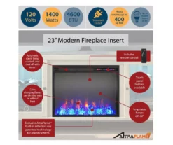 70" Intrepid Light Walnut Deluxe Electric Fireplace Console -FurniHub Store 810538245 4