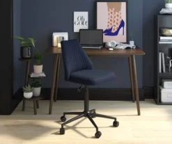 Brittany Blue Linen Office Chair 10 Brittany Blue Linen Office Chair -FurniHub Store 810538399 2