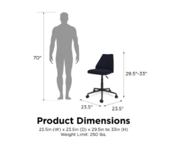 Brittany Blue Linen Office Chair 13 Brittany Blue Linen Office Chair -FurniHub Store 810538399 6