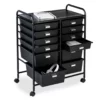 Black Metal 12-Drawer Rolling Storage Cart -FurniHub Store 810539917 1