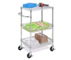 Chrome 3-Shelf Storage Cart -FurniHub Store 810539919 7