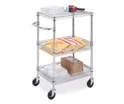 Chrome 3-Shelf Storage Cart -FurniHub Store 810539919 8