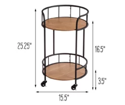Rolling 2-Tier Side Table -FurniHub Store 810539921 5