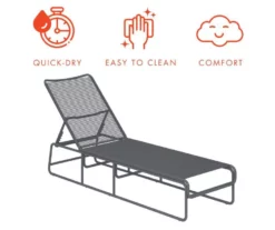 Nyla Charcoal Adjustable Wicker Chaise Patio Lounge -FurniHub Store 810541218 4