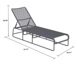 Nyla Charcoal Adjustable Wicker Chaise Patio Lounge -FurniHub Store 810541218 6