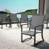 COSCO Capitol Hill Gray Sling Patio Dining Chairs, 6-Pack -FurniHub Store 810541219 1