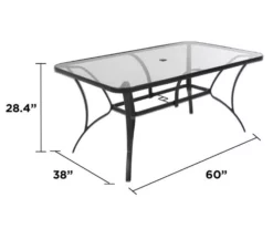 Paloma Gray Glass Top & Steel Patio Dining Table 13 Paloma Gray Glass Top & Steel Patio Dining Table -FurniHub Store 810541220 6