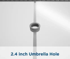 Lakewood Ranch Gray Glass & Wicker Patio Dining Table -FurniHub Store 810541482 5