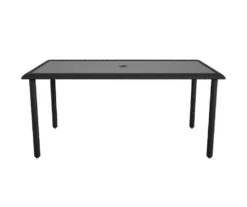 Lakewood Ranch Black Glass & Wicker Patio Dining Table -FurniHub Store 810541483 3