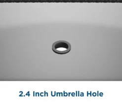 Lakewood Ranch Black Glass & Wicker Patio Dining Table -FurniHub Store 810541483 5