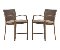 Lakewood Ranch Brown 3-Piece Wicker High Top Bistro Patio Furniture Set -FurniHub Store 810541486 8