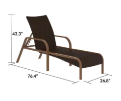 COSCO Villa Park Brown Wicker SmartWick Chaise Patio Lounge -FurniHub Store 810541490 6