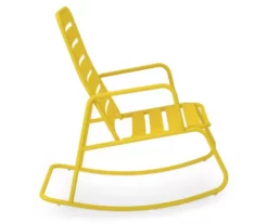 Roberta Yellow Patio Rocking Chair -FurniHub Store 810541496 4